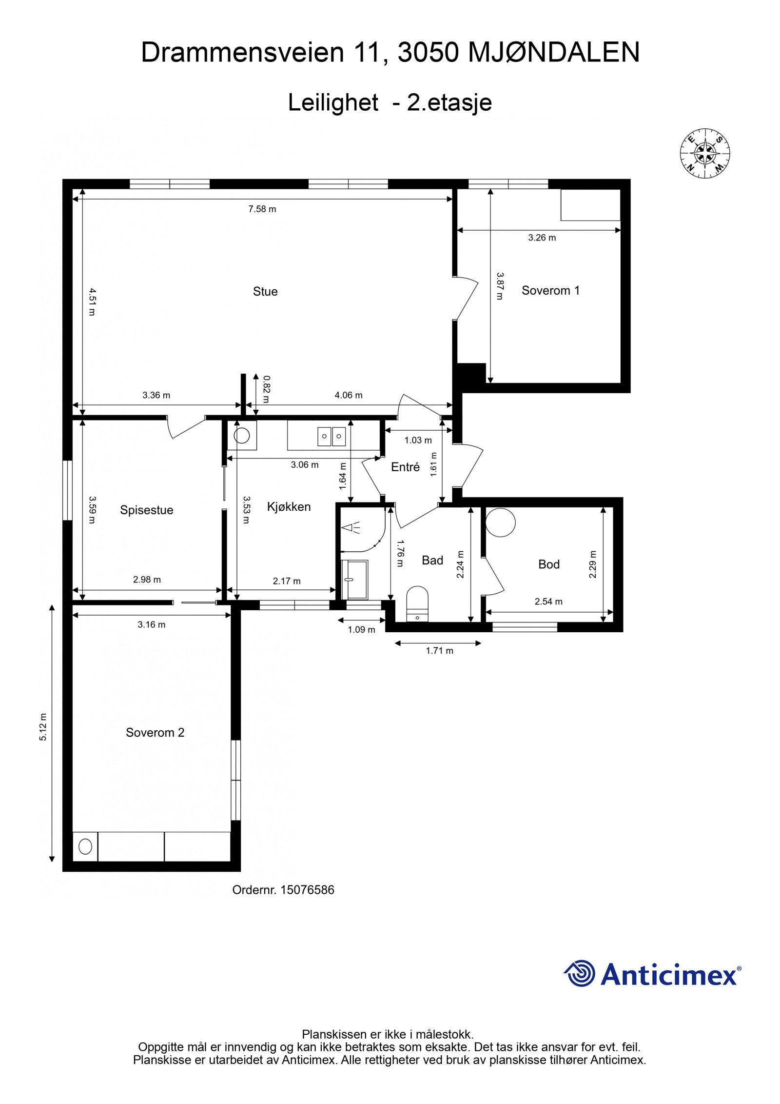 Plantegning 2.etasje Galleribilde