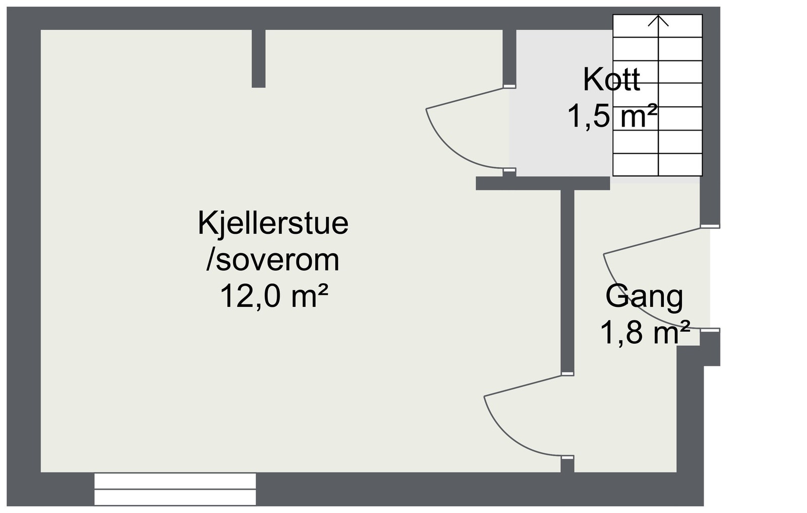 Planskisse kjeller. Galleribilde