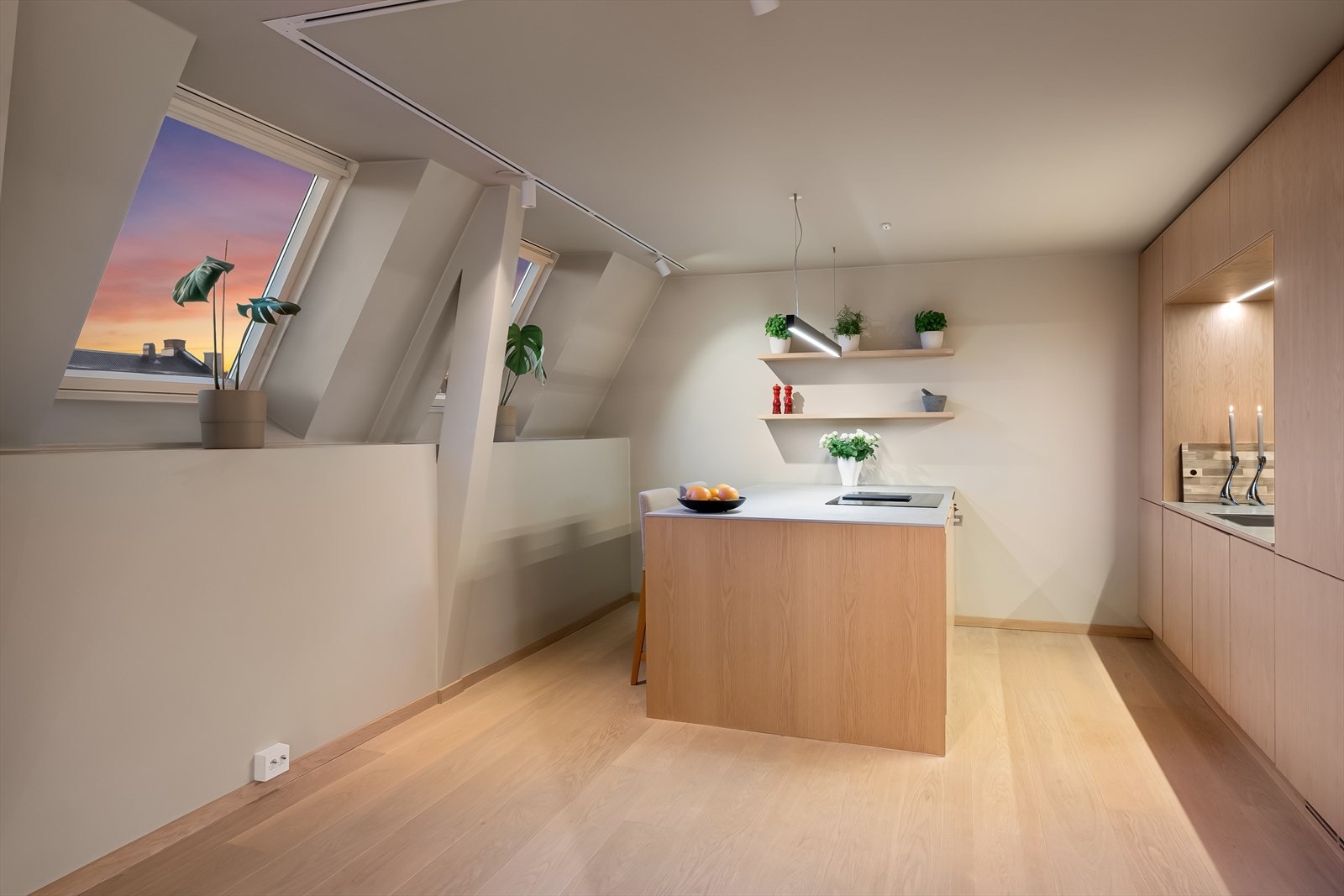 Leiligheten byr på et stilrent og moderne uttrykk Galleribilde