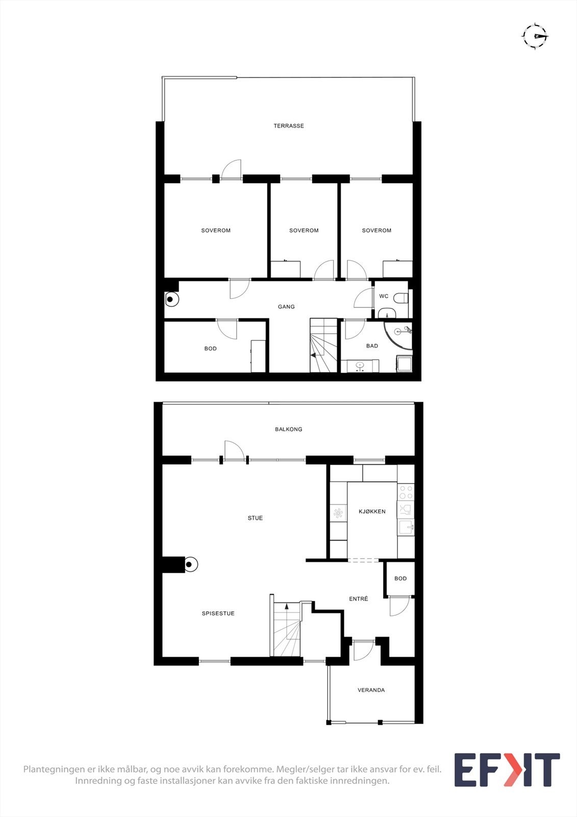 Boligen går over to plan og har et samlet bruksareal (BRA-i) på 115 m², med en funksjonell romfordeling. Galleribilde