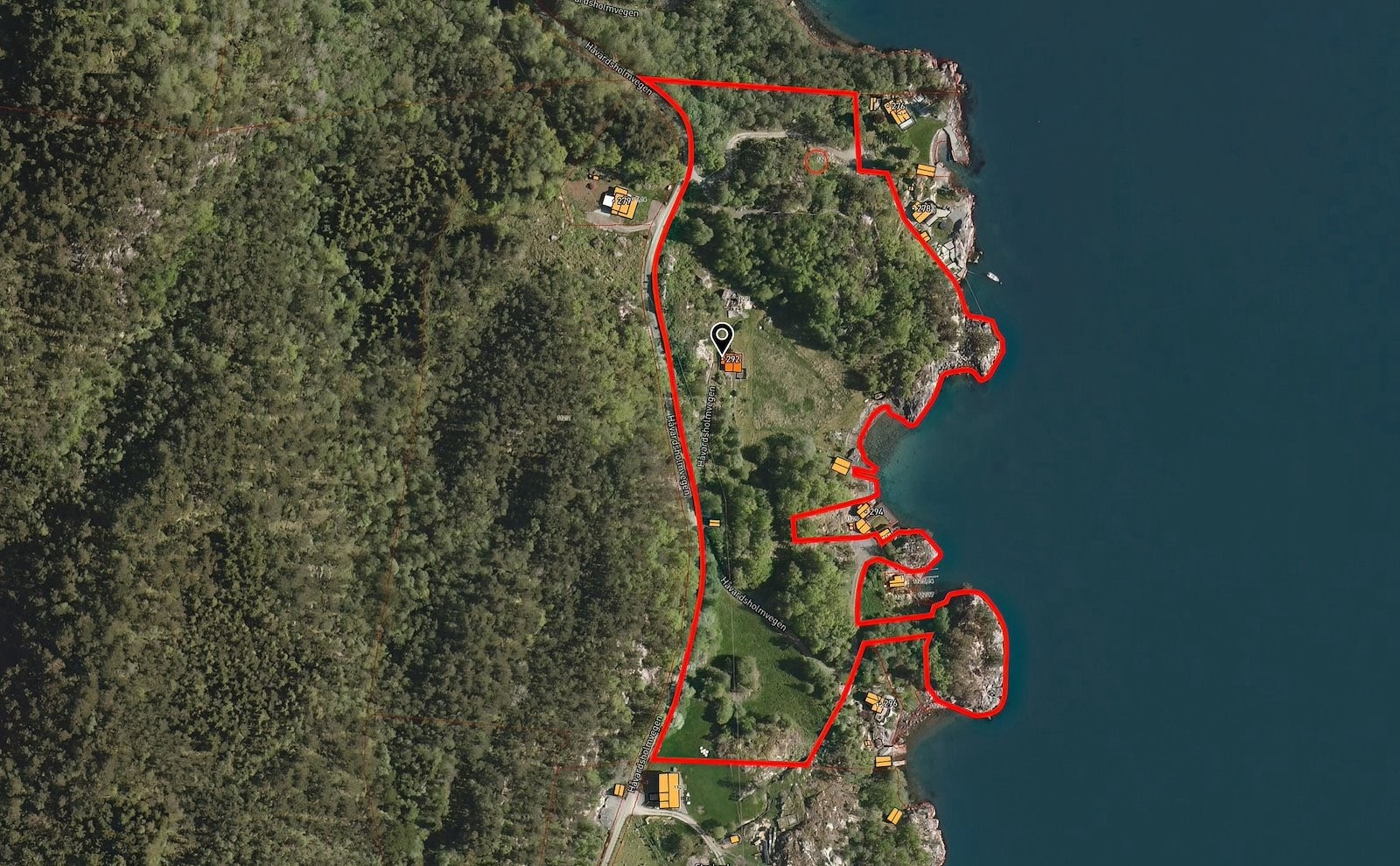 Kartskisse over teig 1 Galleribilde