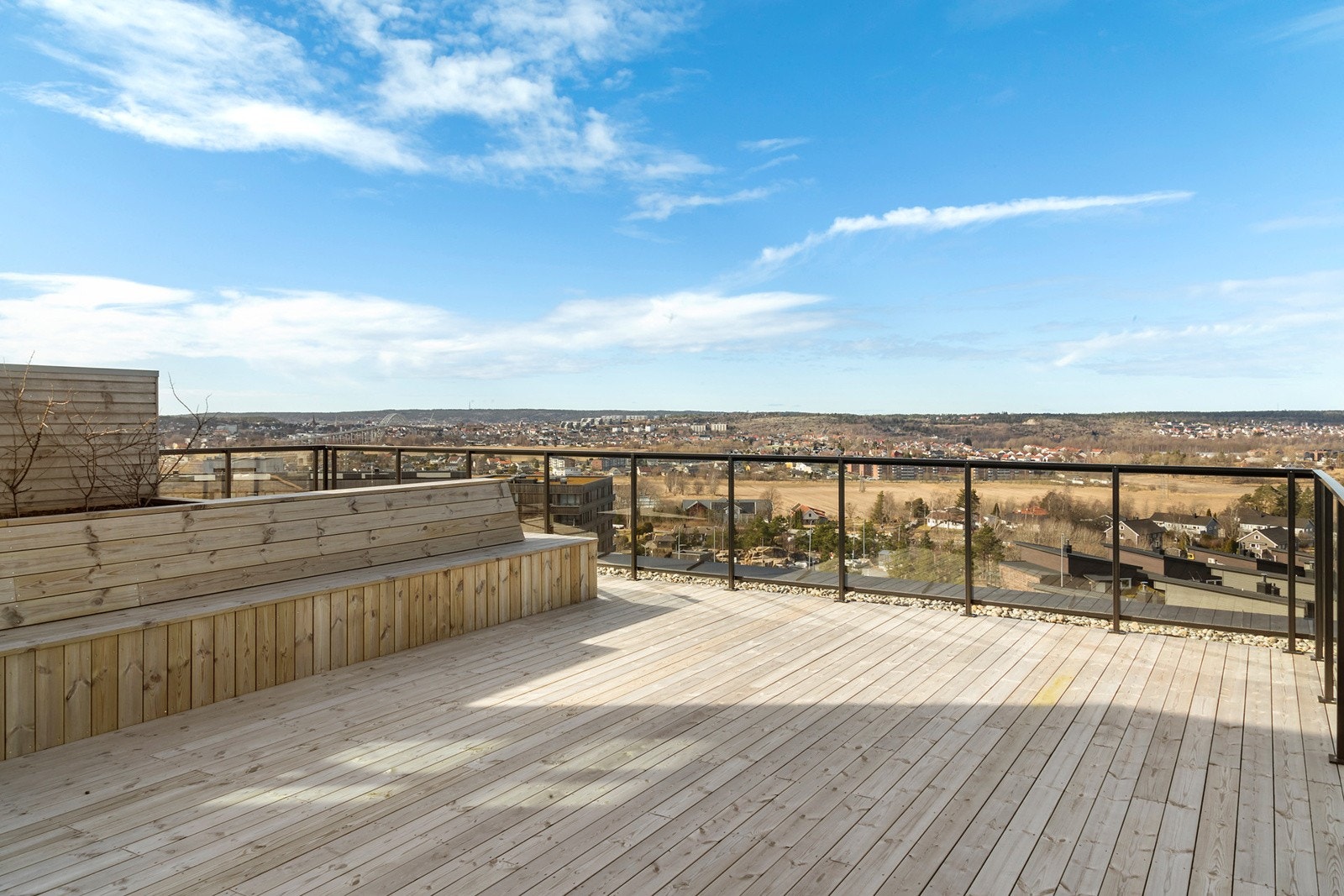 Takterrassen er disponibel for alle i beboerne i Furunåla Borettslag. Galleribilde