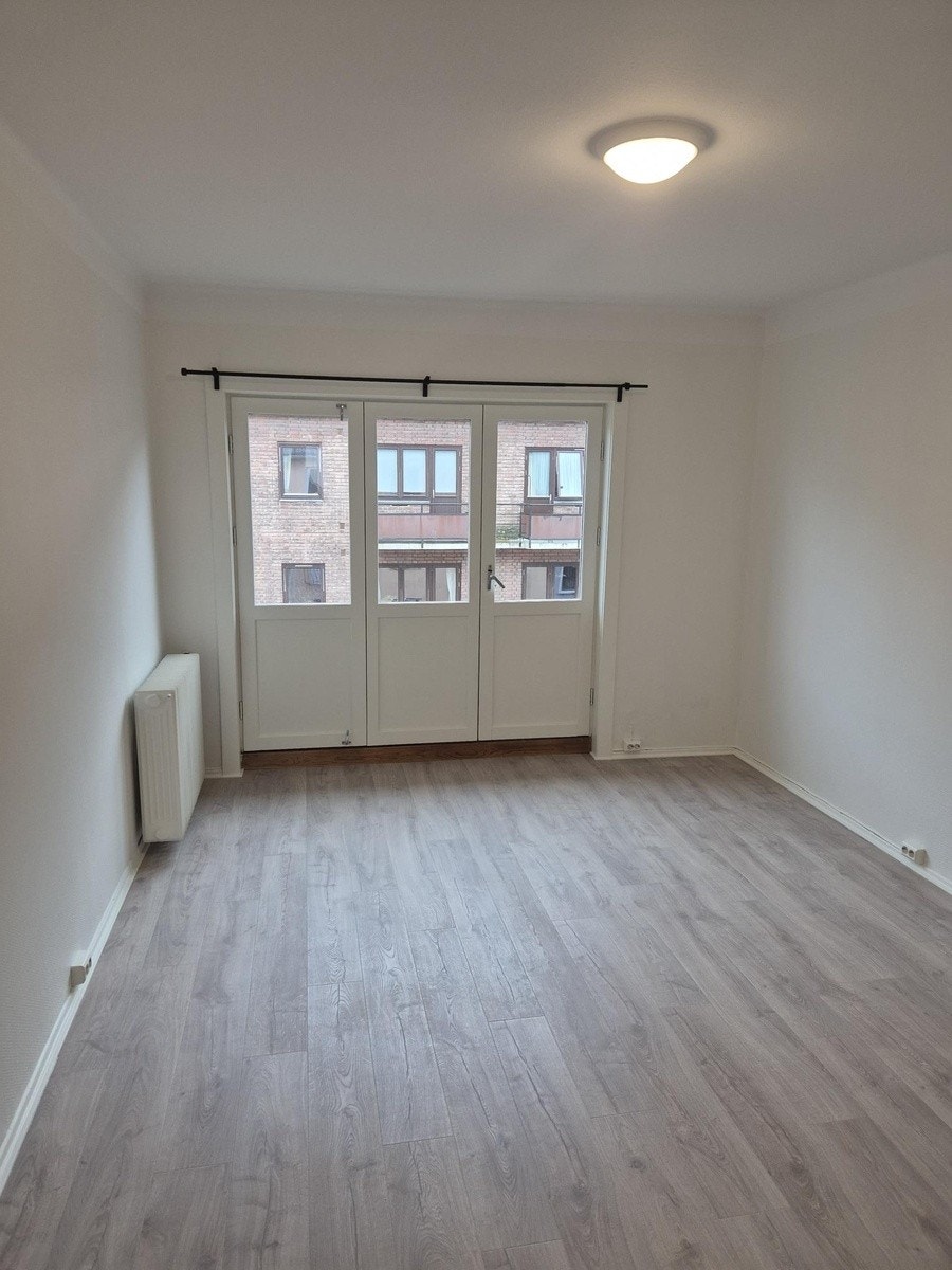 Romslig stue med fransk balkong Galleribilde