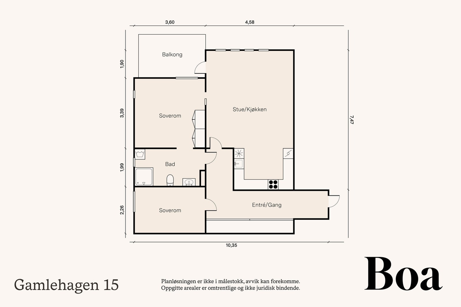 Det medfølger en bod i underetasje/inngangsplan på 4,3 m² og utendørs parkeringsplass. Galleribilde