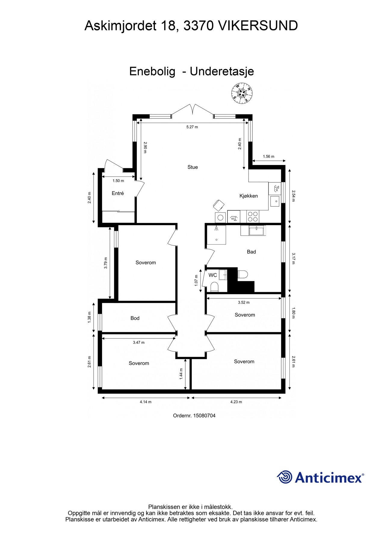 Planskisse Askimjordet 18 - U.etasje. Galleribilde