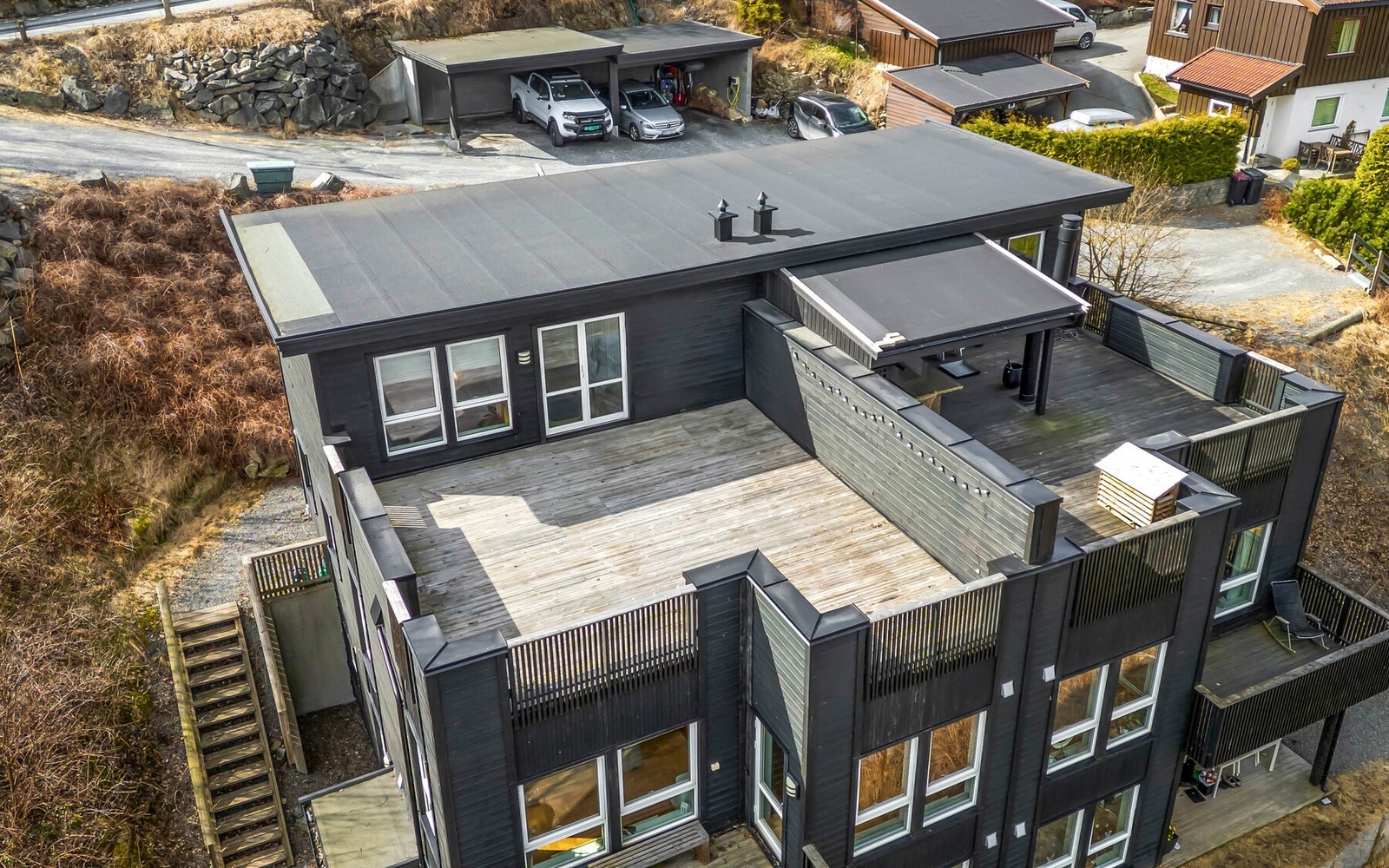 Takterrassen sett ovenfra Galleribilde