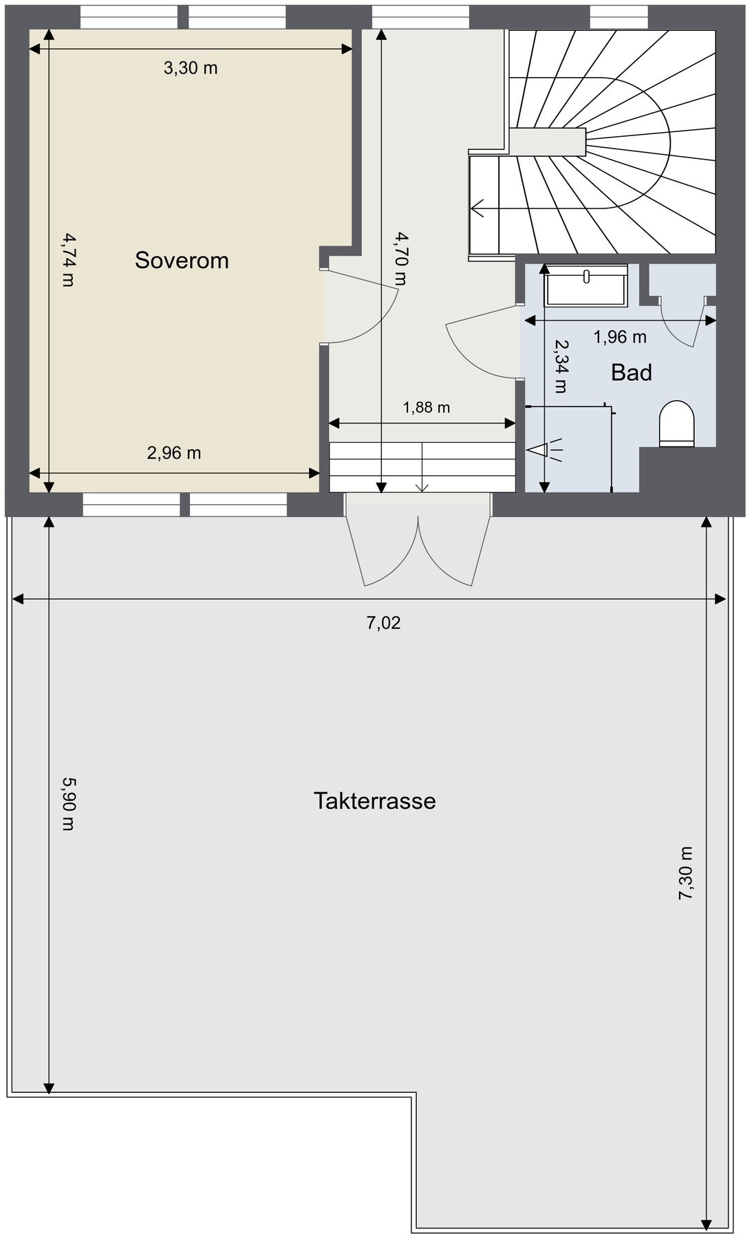 Plantegning 2.etasje Galleribilde