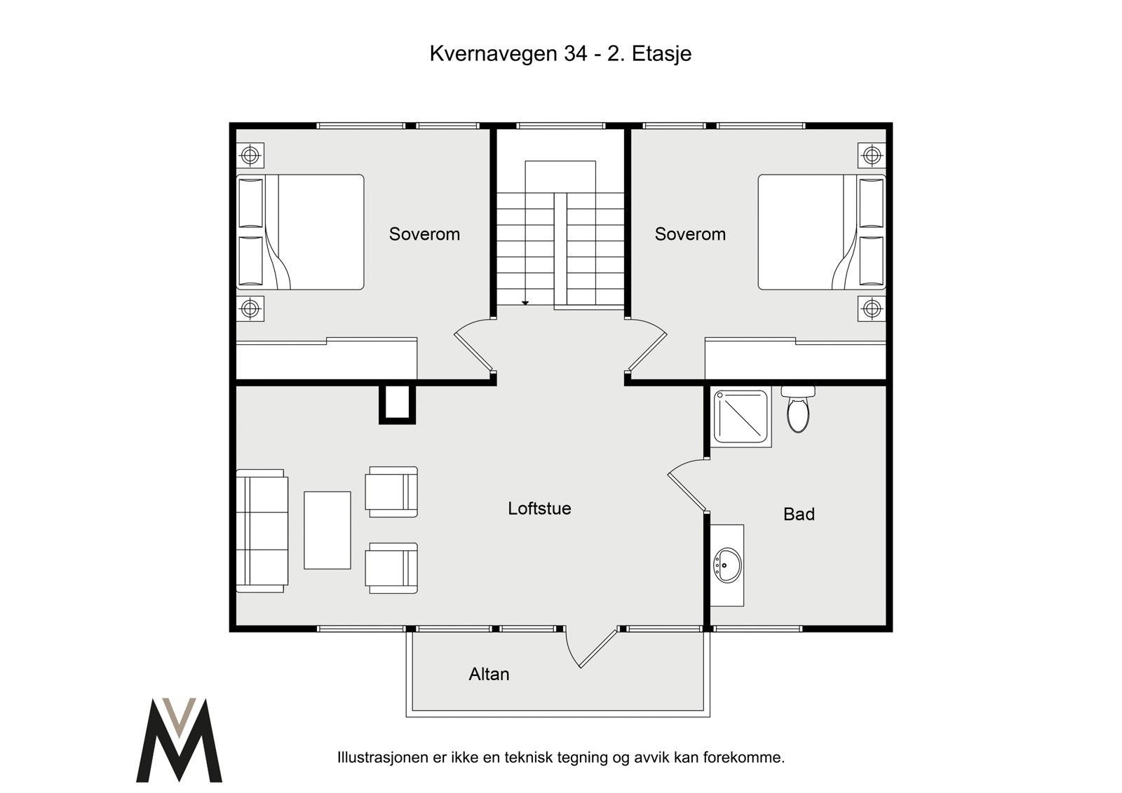 - Plantegning loftetasje / 3. etasje - Galleribilde