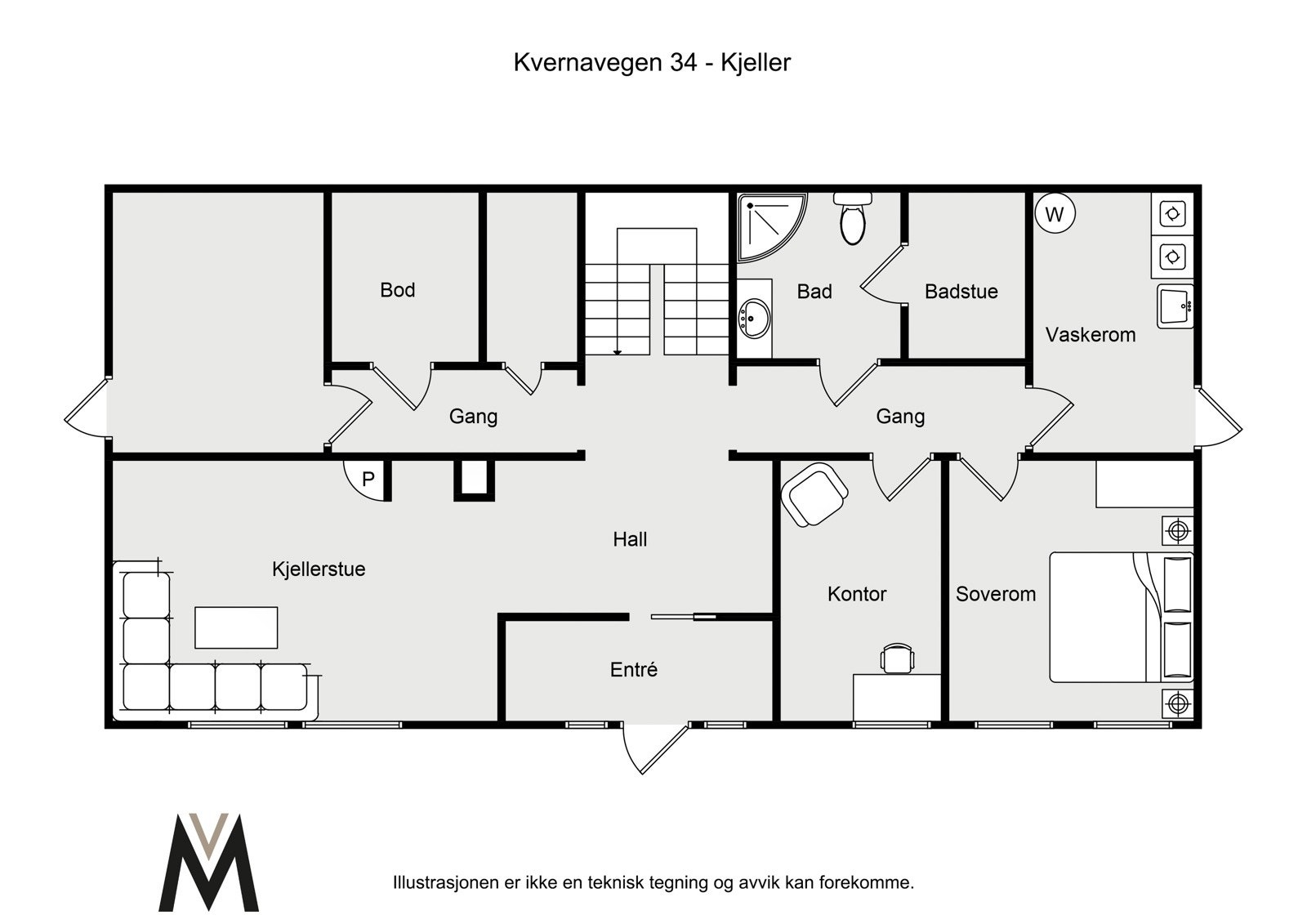 - Plantegning 1. etasje / kjeller - Galleribilde