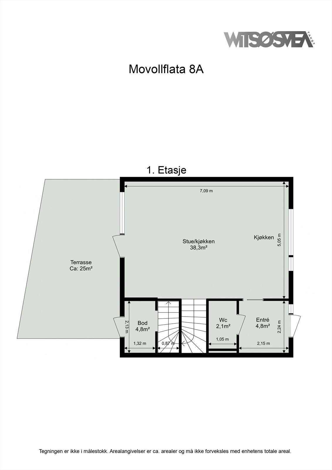 Plantegning 1. etasje Galleribilde