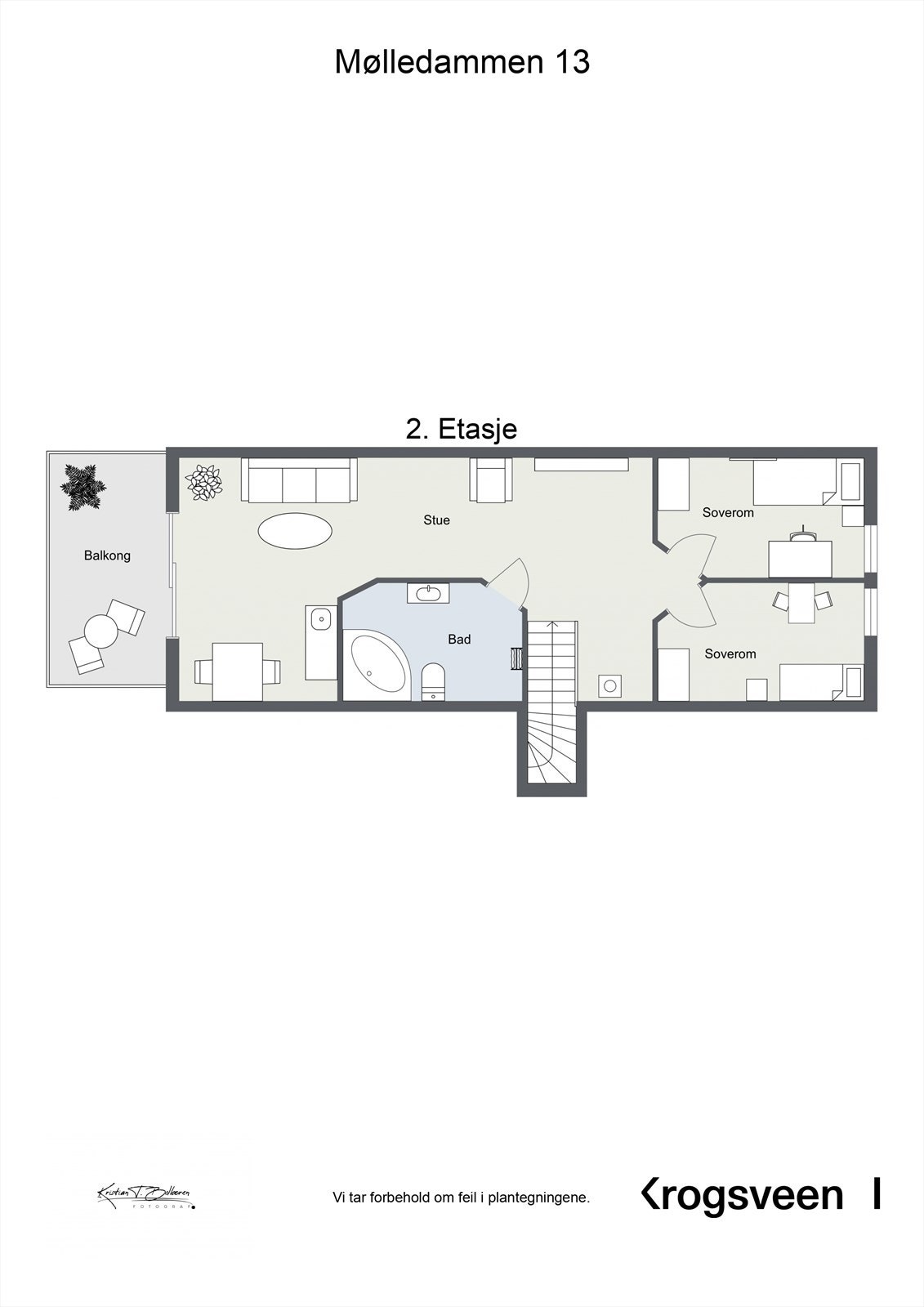 Planskisse loftsetasje. Galleribilde