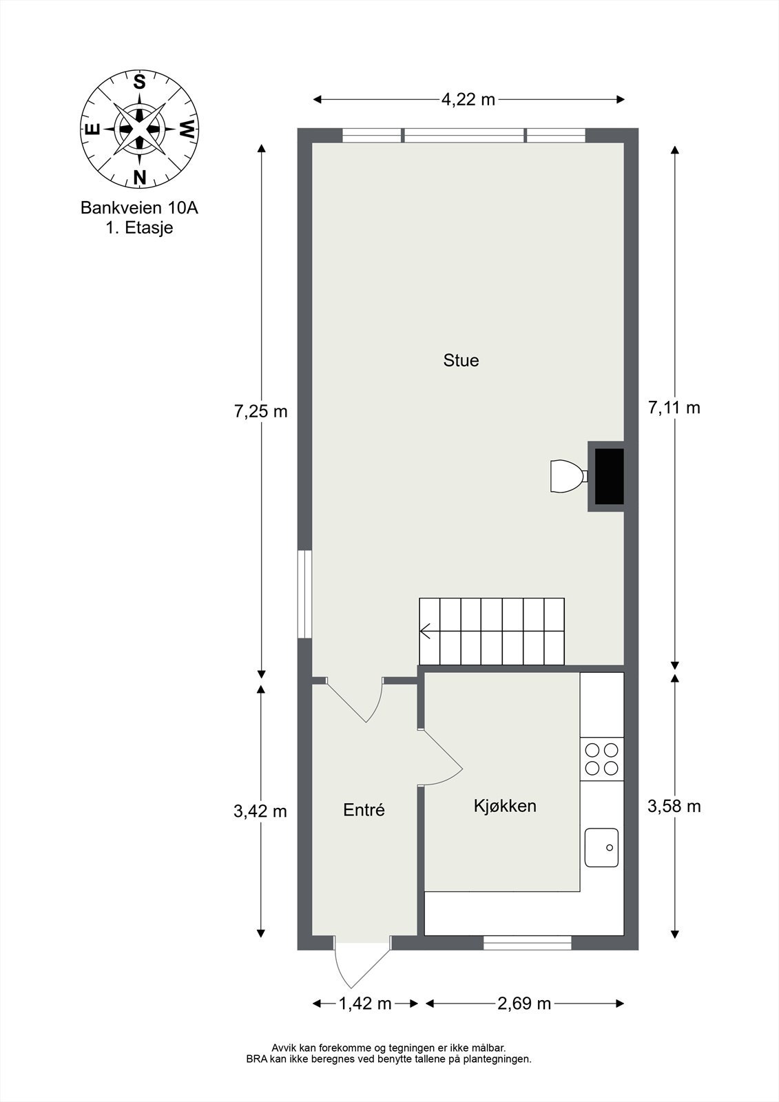 Plantegning 1. etasje Galleribilde