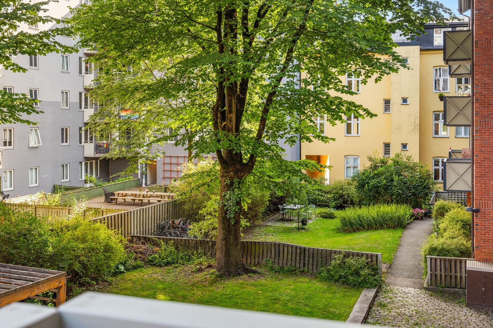 Sameiet ligger sentralt, men tilbaketrukket i stille og rolige omgivelser på Rodeløkka. Galleribilde