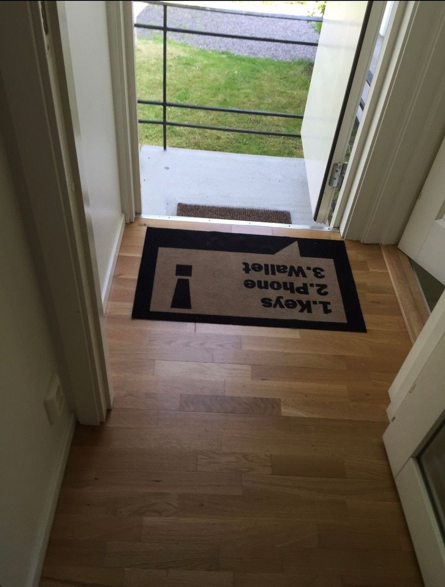 Inngang med kodelås Galleribilde
