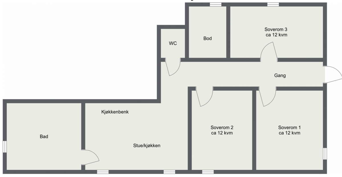 Leilighetens planløsning Galleribilde