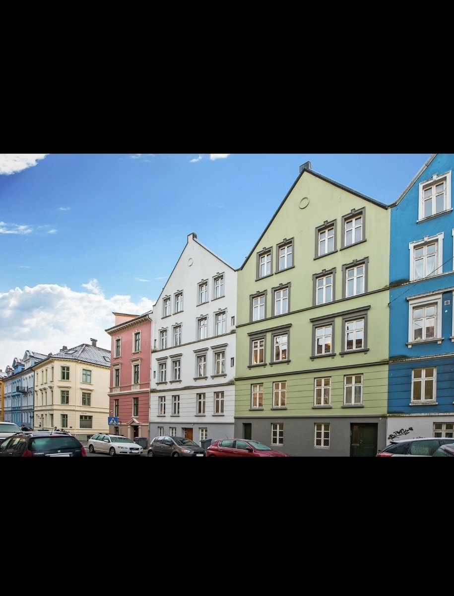 Leiligheten ligger i 3. etg i det grønne bygget Galleribilde