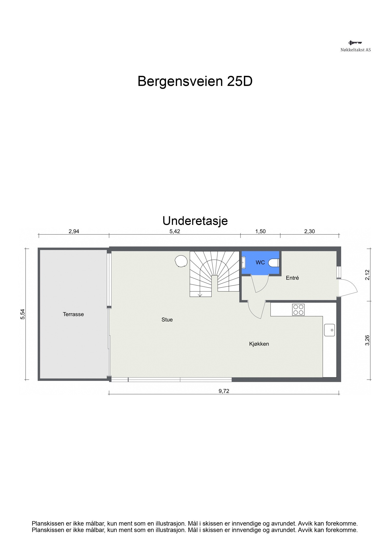 Plan underetasje Galleribilde