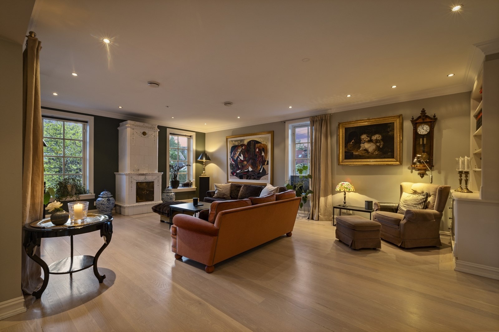 Downlights med dimmer i stuen. Galleribilde