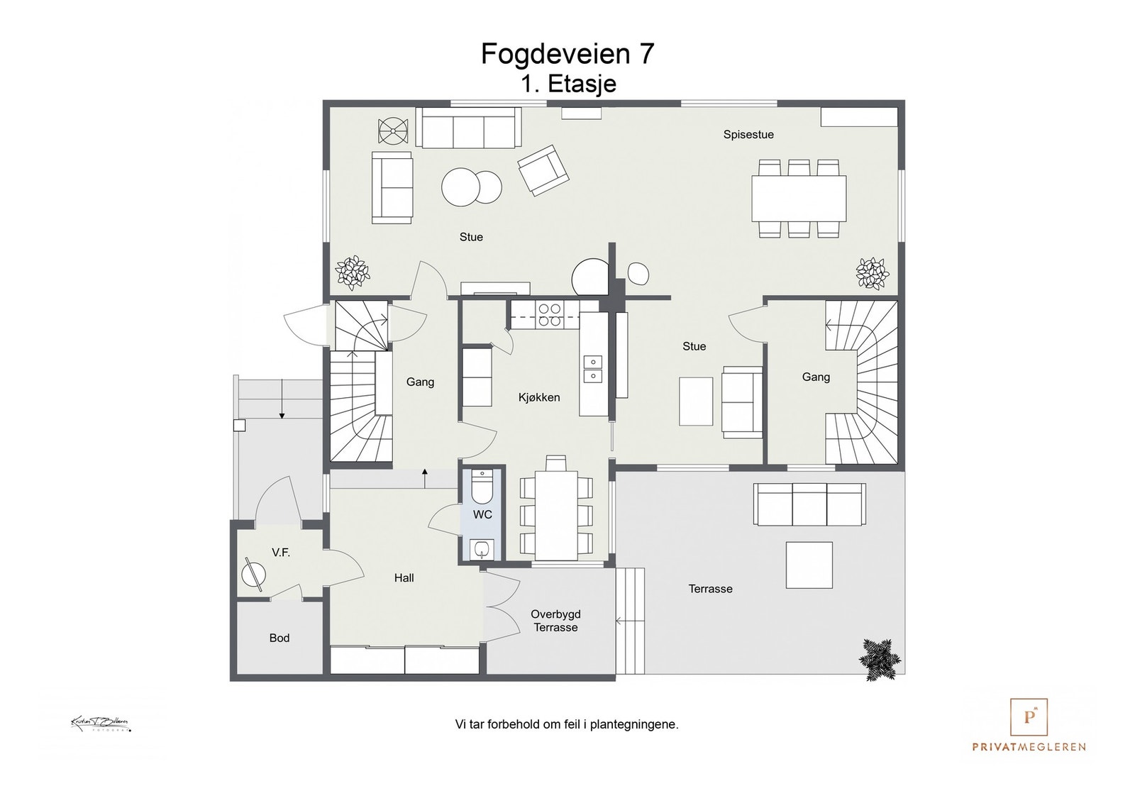 Plantegning 1. etasje Galleribilde