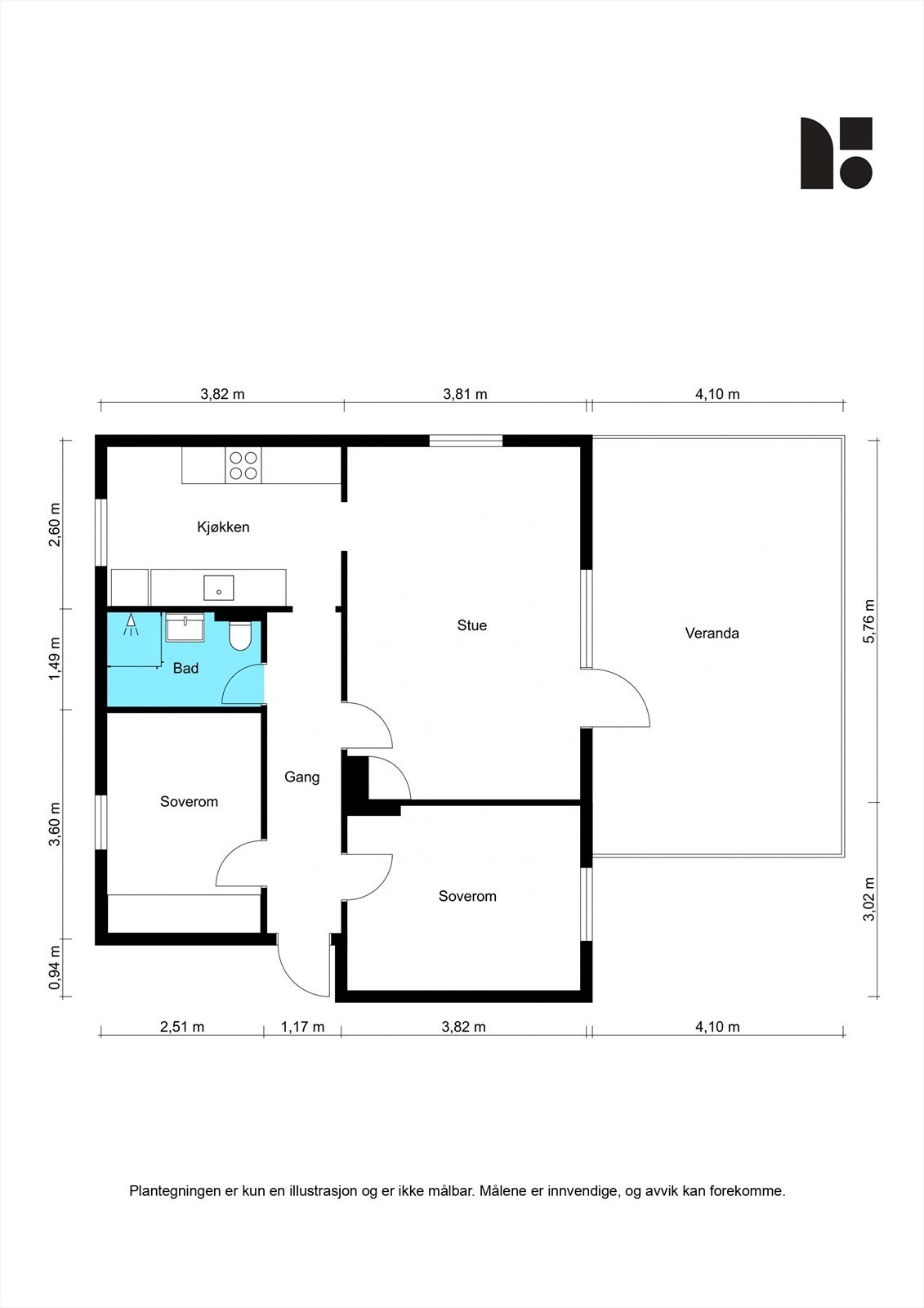 Skogveien 23 - Plantegning Galleribilde