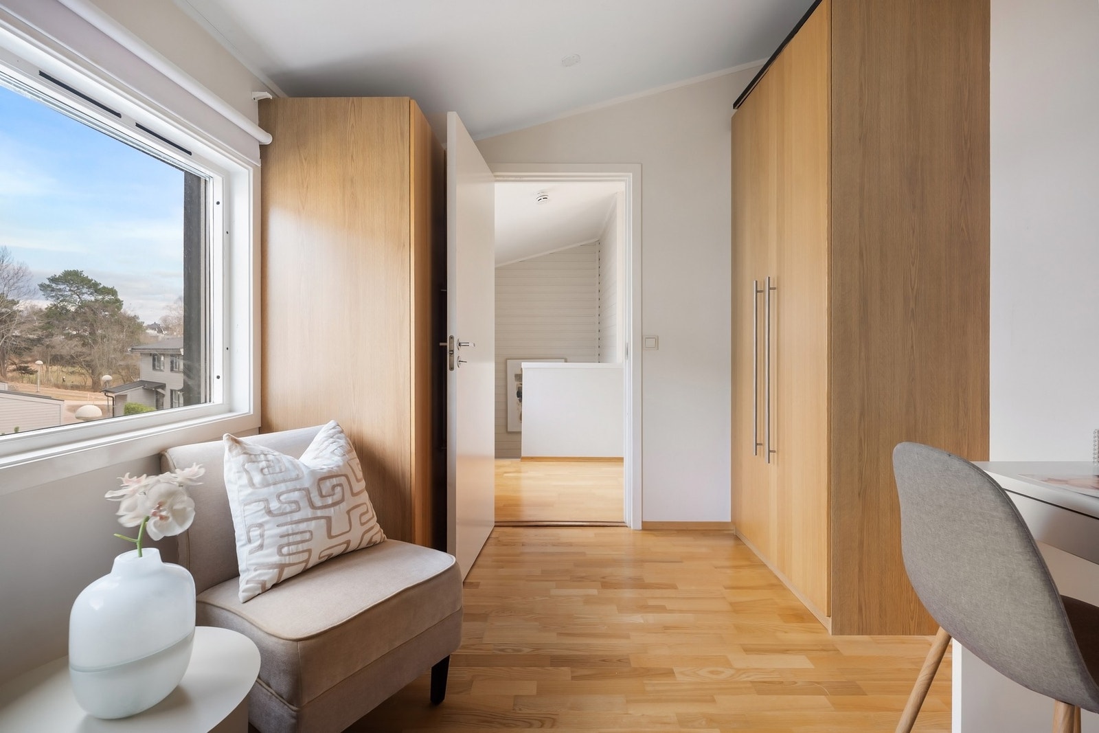De andre soverommene har også fin plass til seng, skrivebord og garderobe/kommode Galleribilde