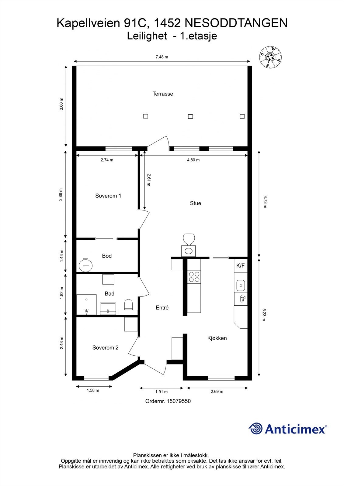 Plantegning 1. etasje Galleribilde