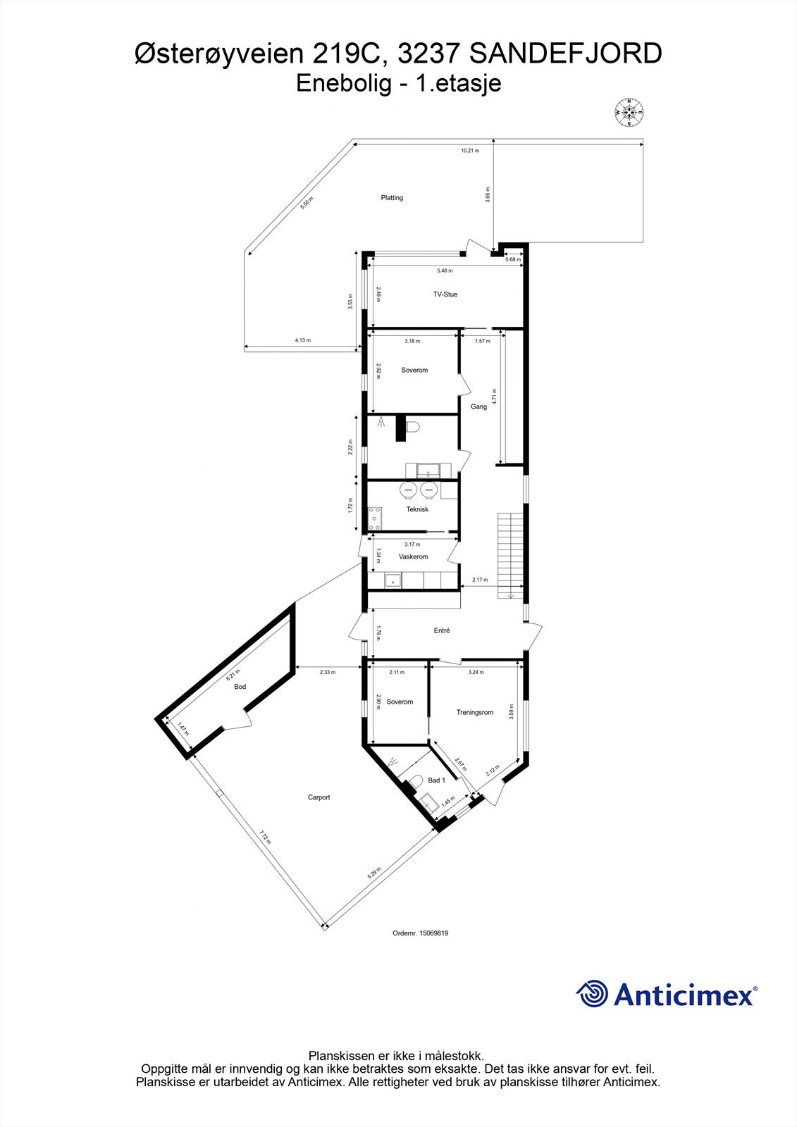 Plantegning - 1.etasje Galleribilde