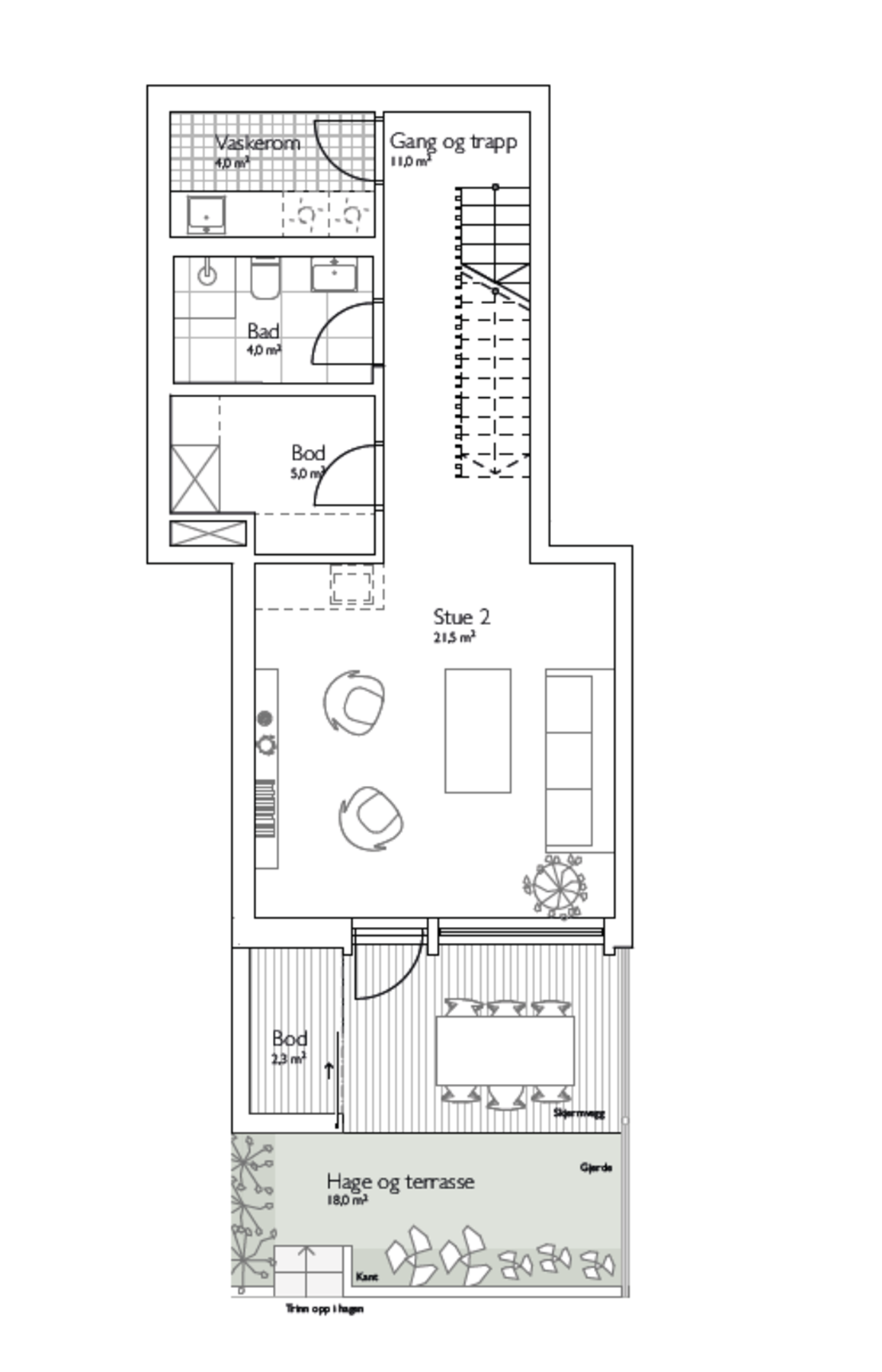 Plantegning 1. etasje Galleribilde