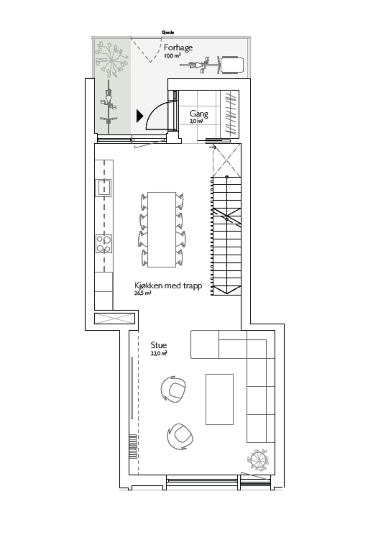Plantegning 2. etasje Galleribilde
