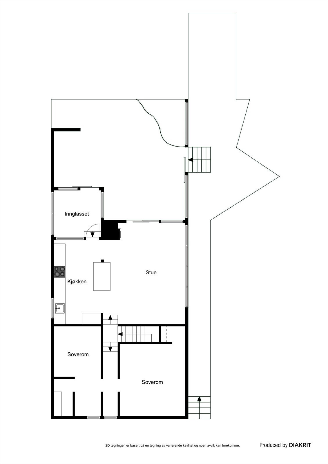 Plantegning 1. etasje Galleribilde