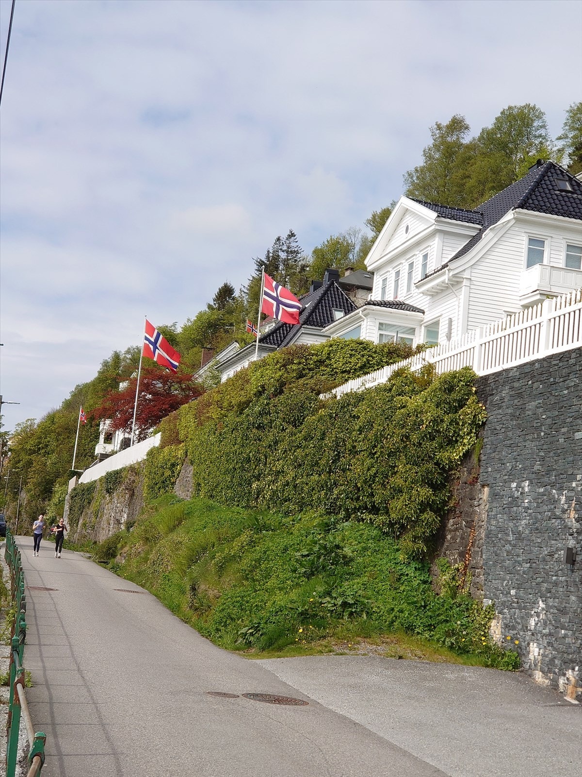 Fjellveien er en av byens mest populære turveier, og den passerer rett utenfor eiendommen. Galleribilde