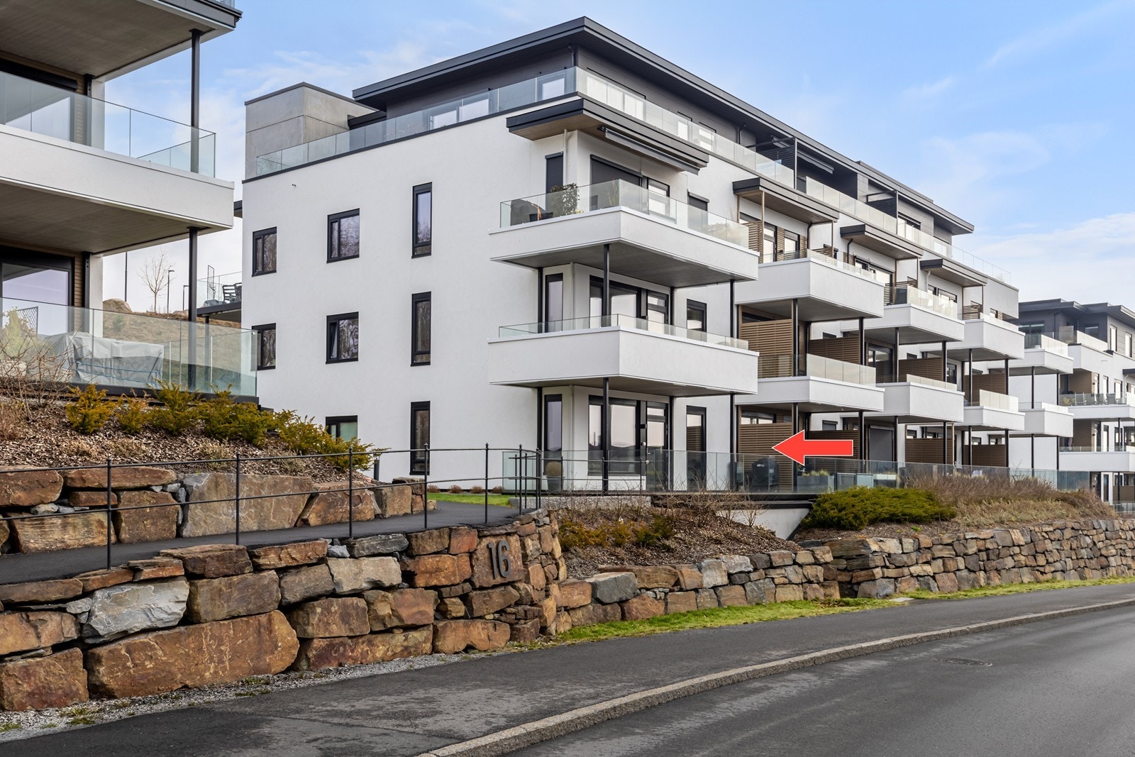 Fin plassering i enden av bygget Galleribilde