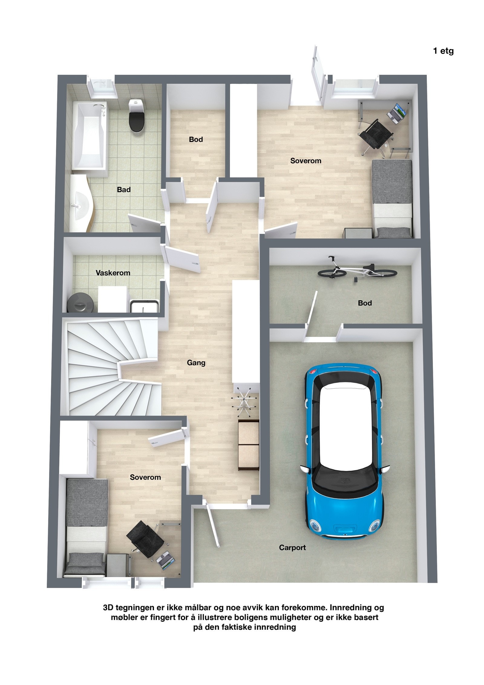 Planskisse 1. etasje Galleribilde