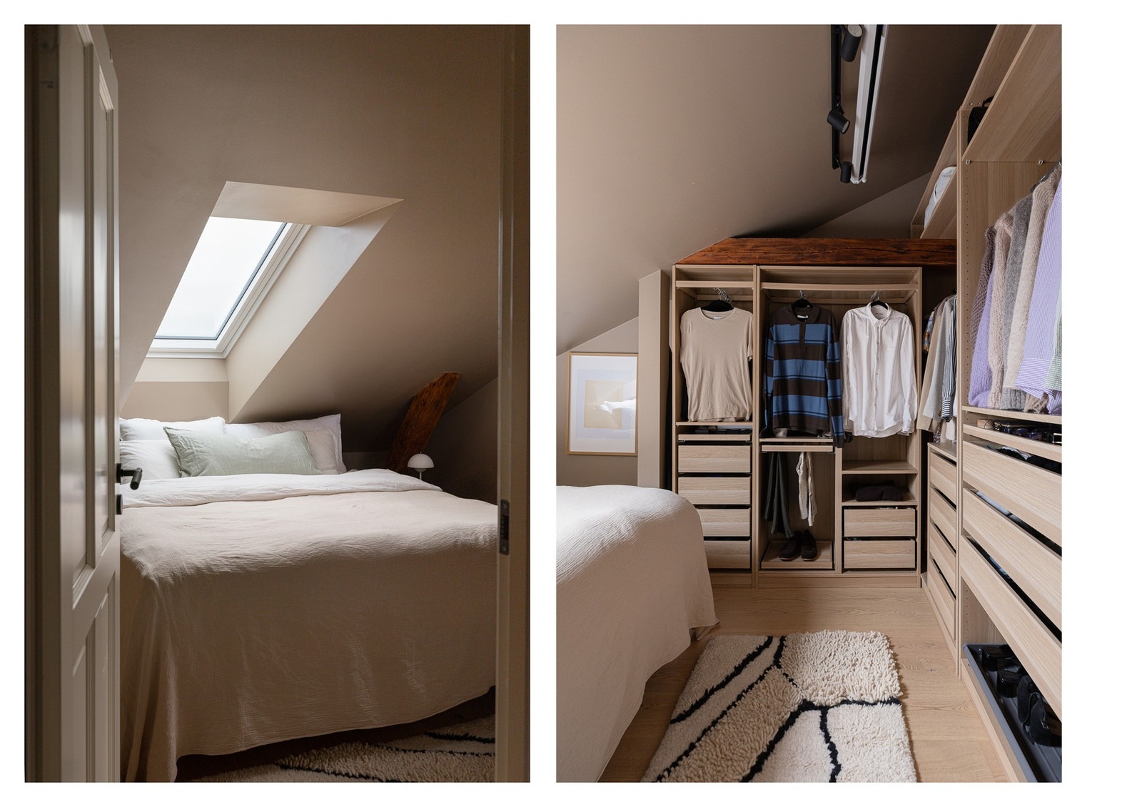 Begge rommene har store vindusflater med Velux solskjerming som gir godt med lysinnslipp. Galleribilde