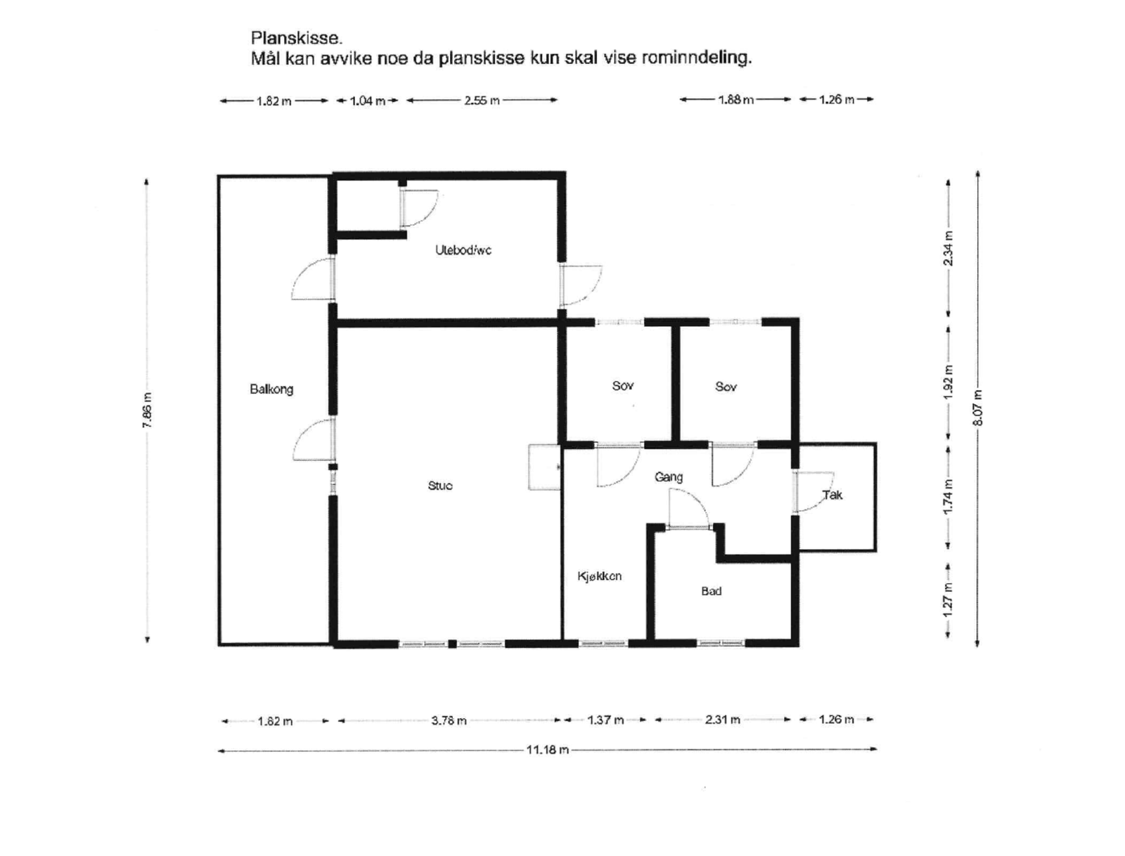 Planskisse Galleribilde
