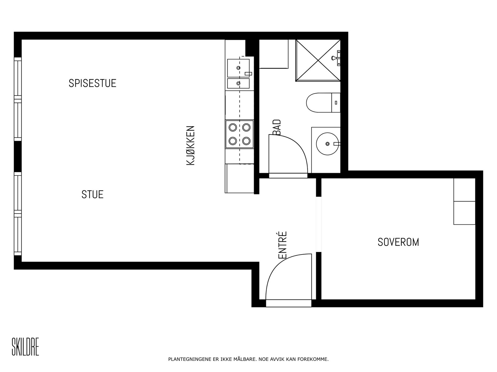 Planskisse leilighet Galleribilde