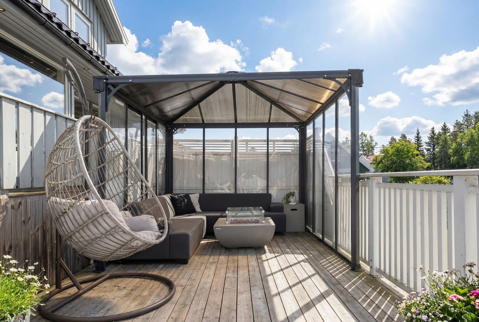 Detaljbilde terrasse. Galleribilde