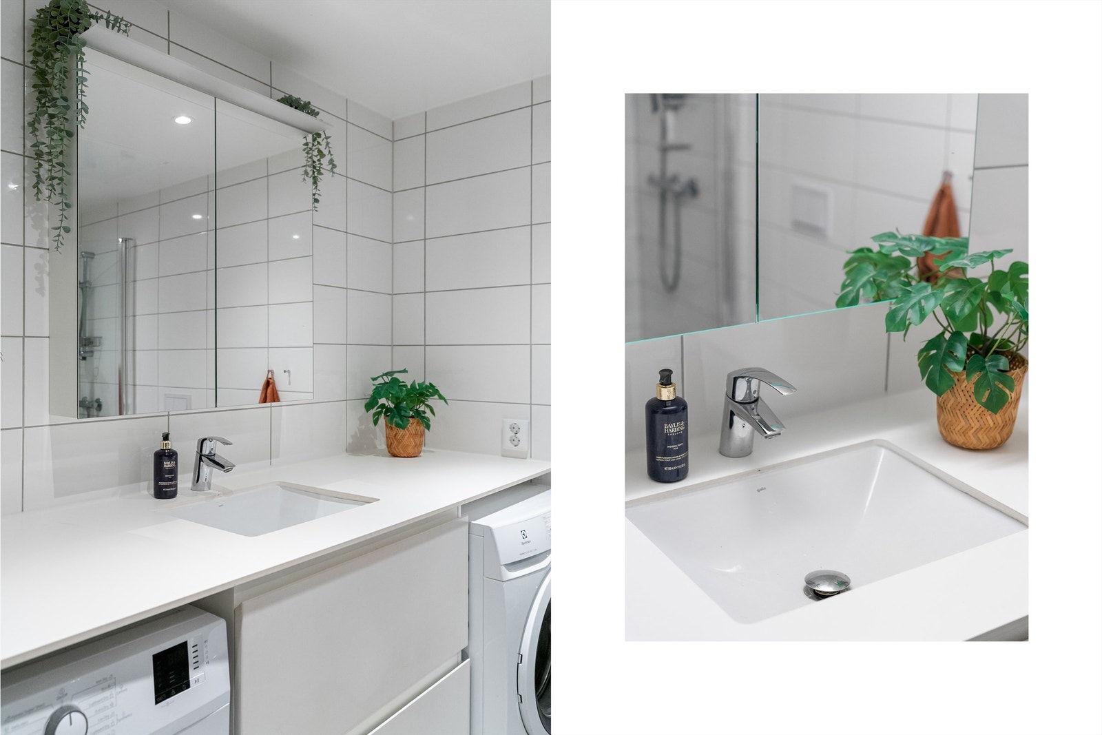 Tidløse materialvalg på badet. Galleribilde