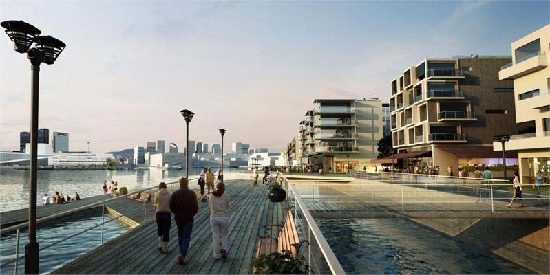Brygge, ute. Galleribilde