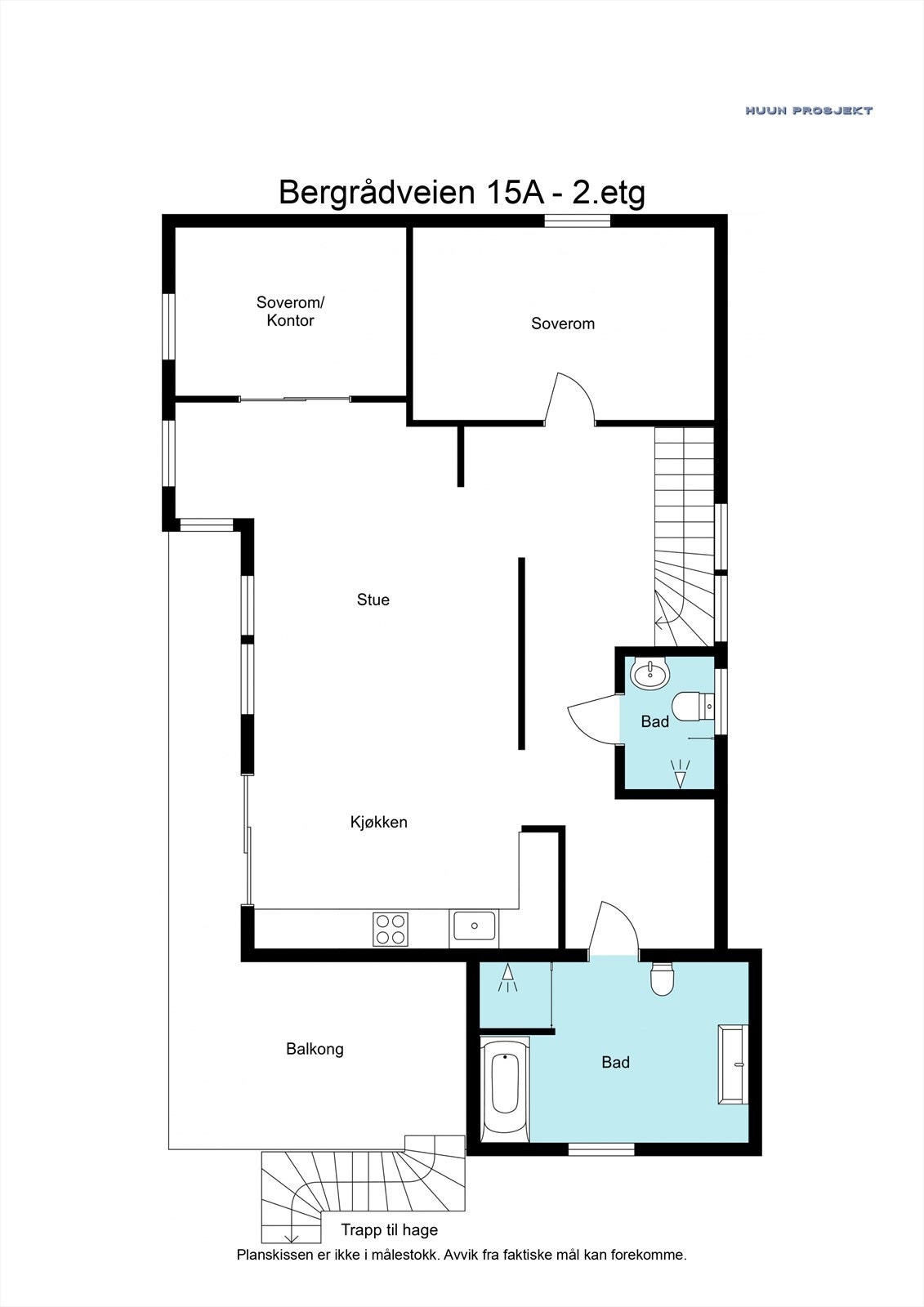 Plantegning Bergrådveien 15A Galleribilde