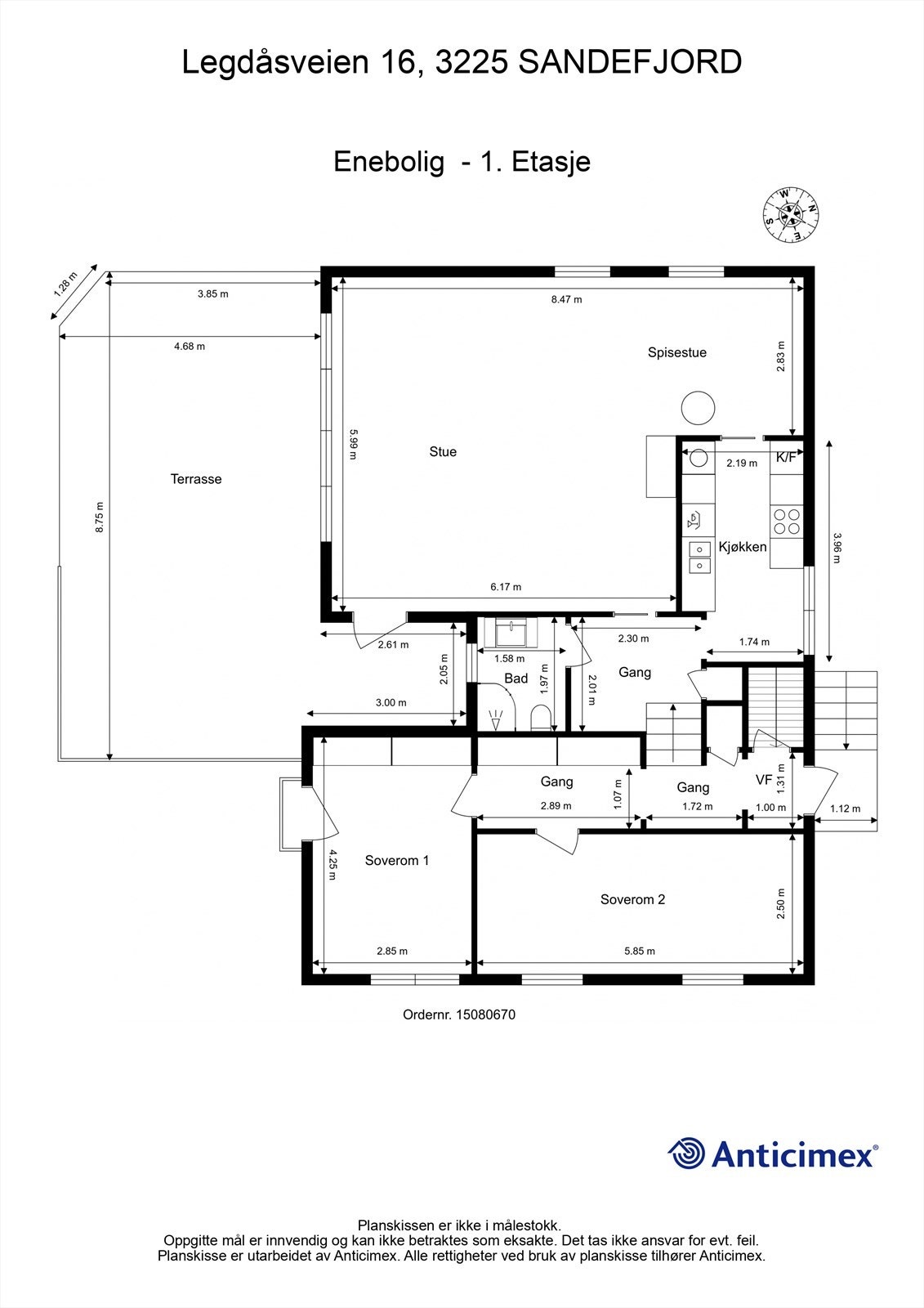 Plantegning 1.etasje Galleribilde