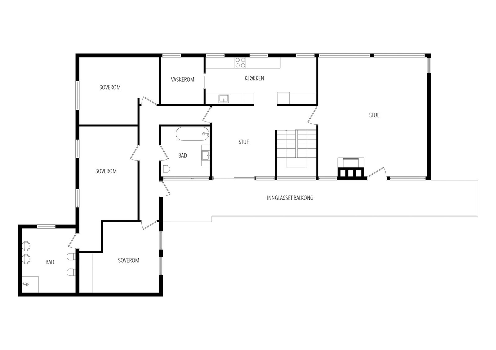 Plantegning hovedetasje Galleribilde