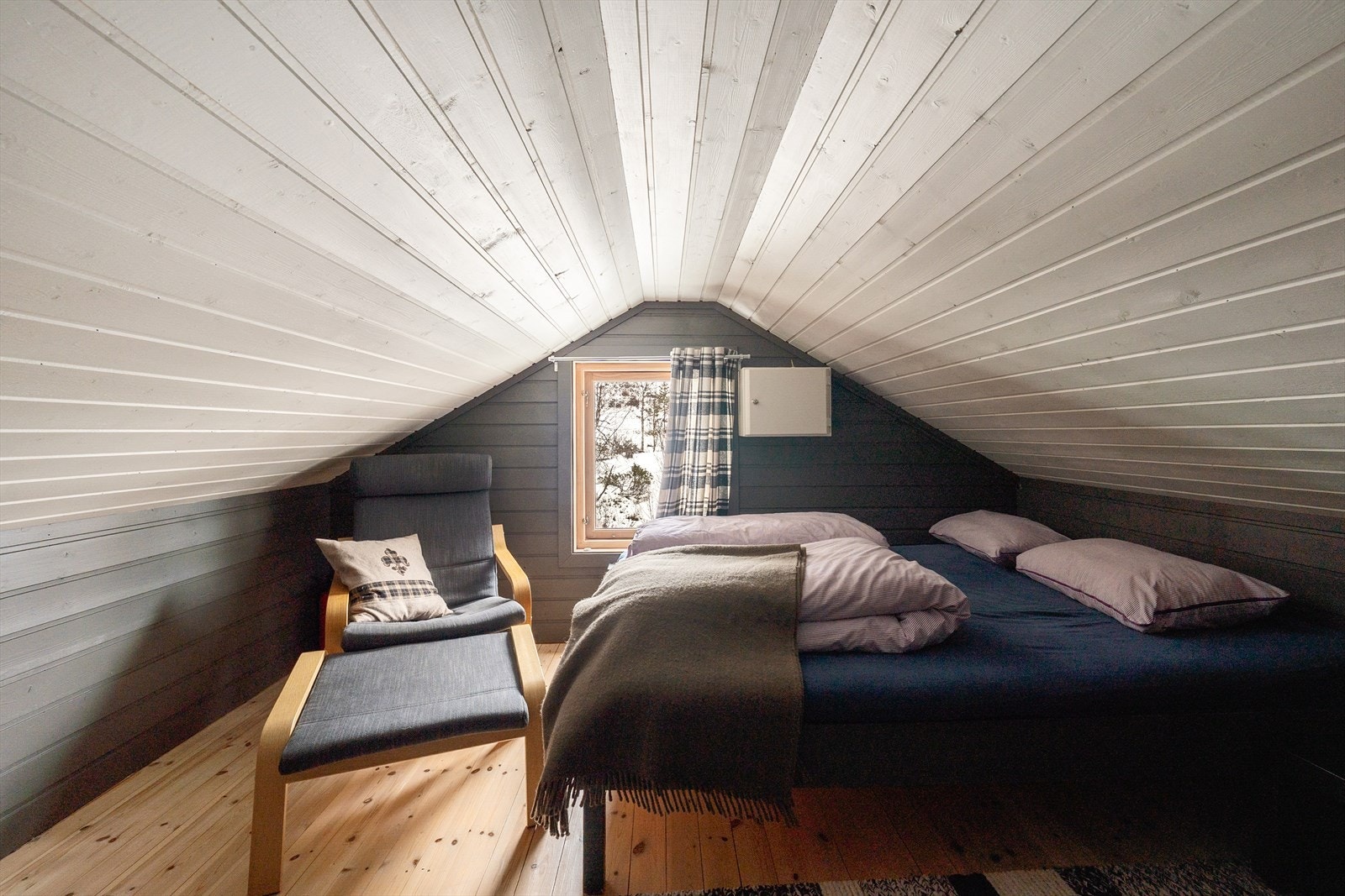 Loftstue innredet med sengeplasser (ikke omsøkt/ikke godkjent for varig opphold) Galleribilde
