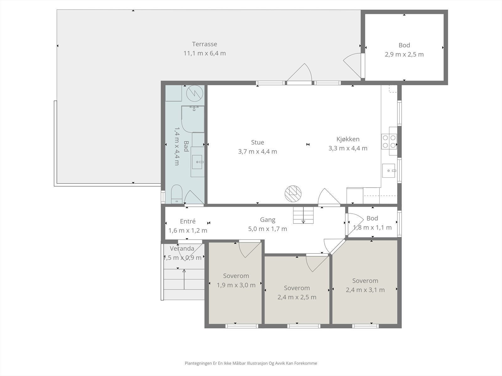 Plantegning 1.etasje Galleribilde