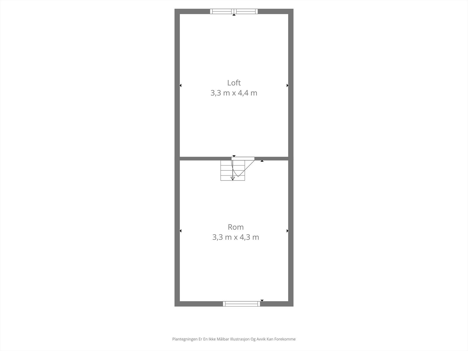 Plantegning loftsetasje Galleribilde