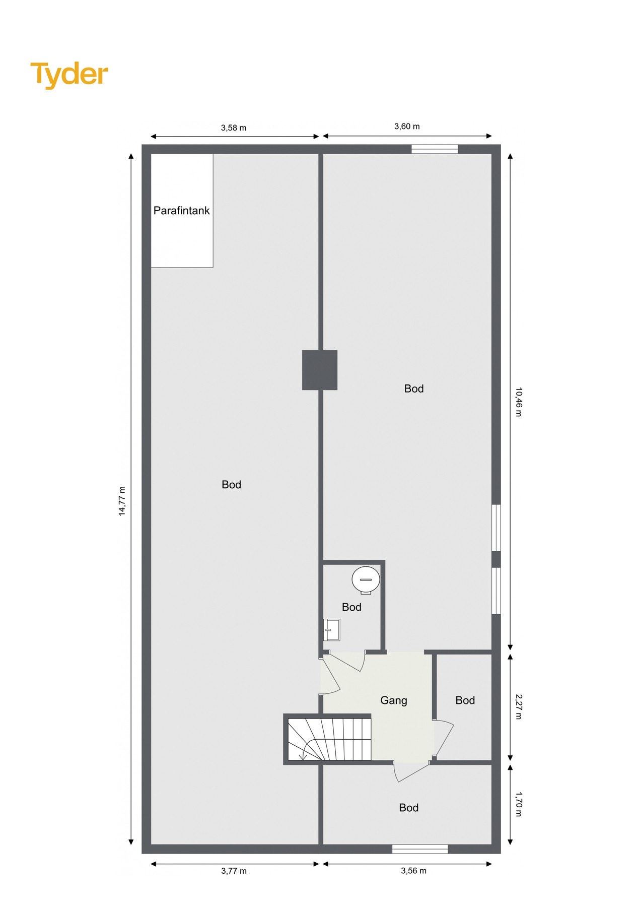 Plantegning kjelleretasje Galleribilde