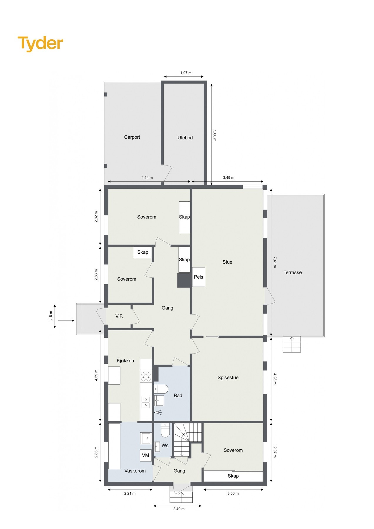 Plantegning 1.etasje Galleribilde