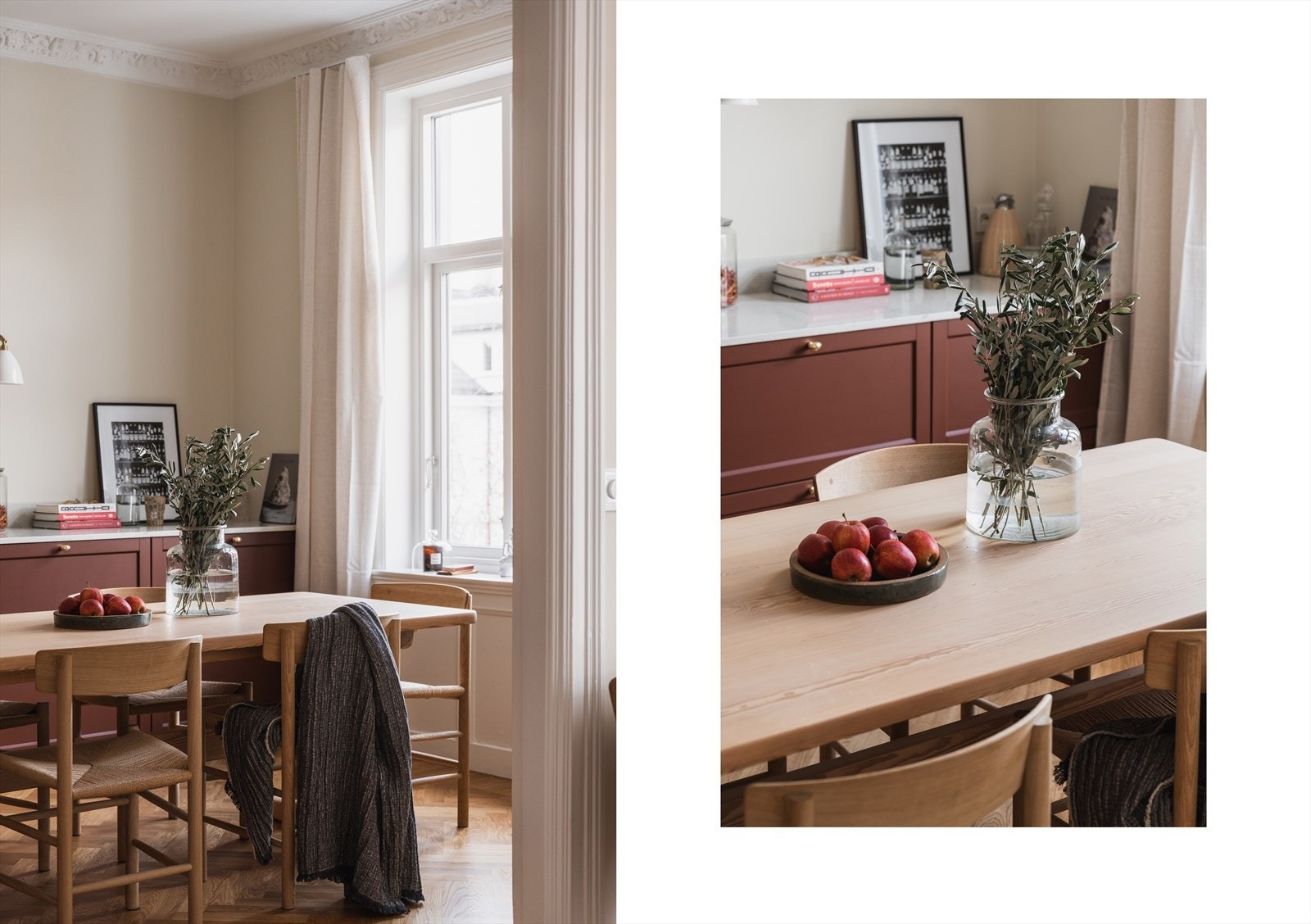Gjennomgående for leiligheten er eksklusive materialvalg. Galleribilde