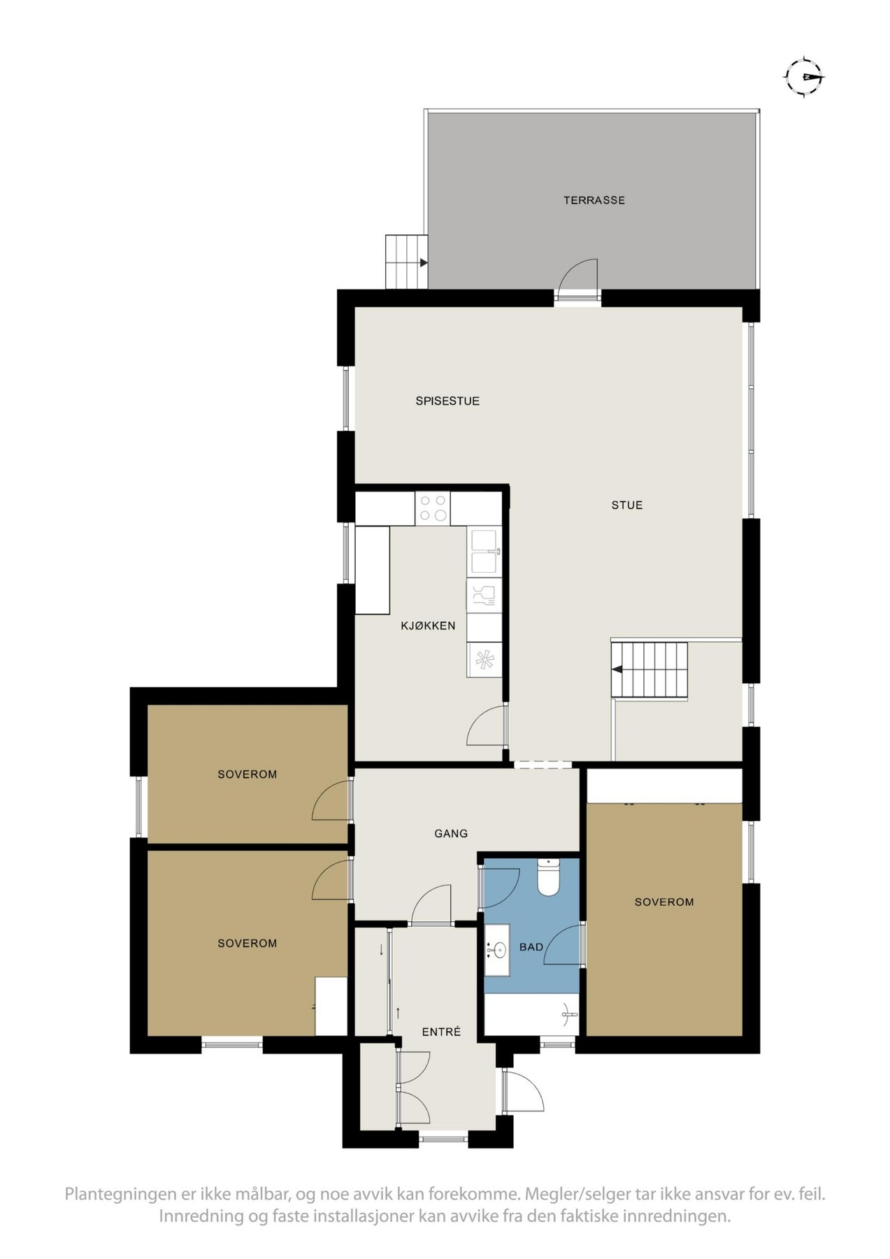 Planskisse hovedetasje. Galleribilde