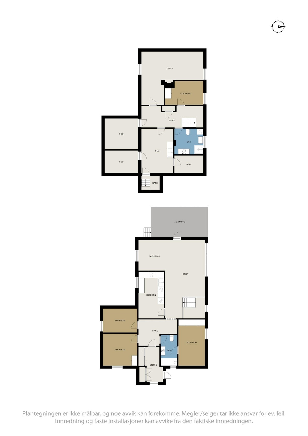 Planskisse over etasjene. Galleribilde